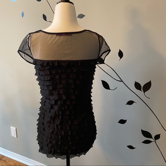 Smart Set sheer ruffle top - Picture 2 of 4